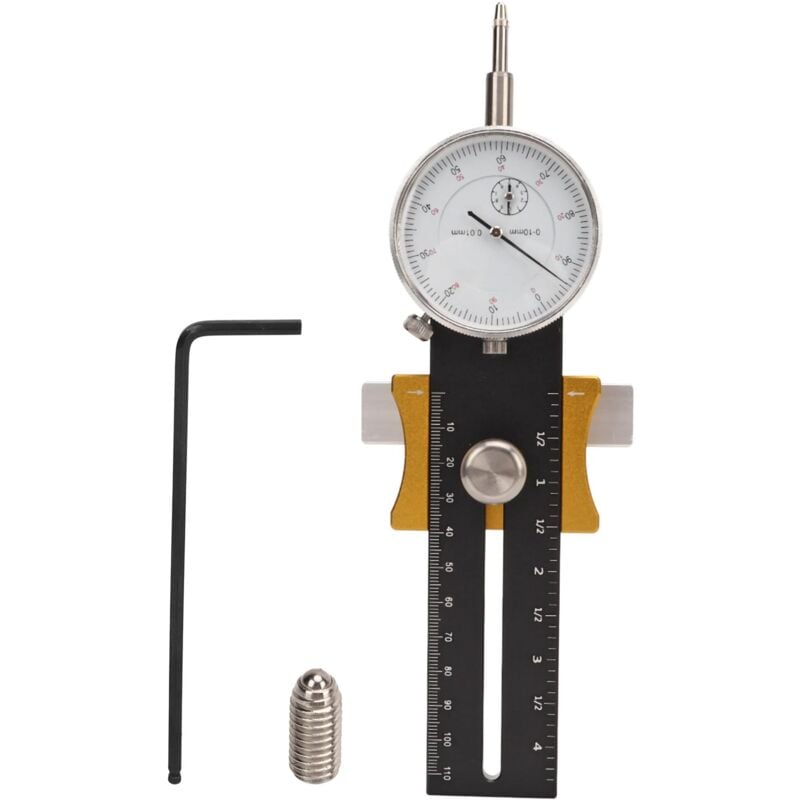 Ej.life - Comparateur à cadran pour scie circulaire à table, appareil de mesure pour scie circulaire à table pour l'alignement et l'étalonnage des
