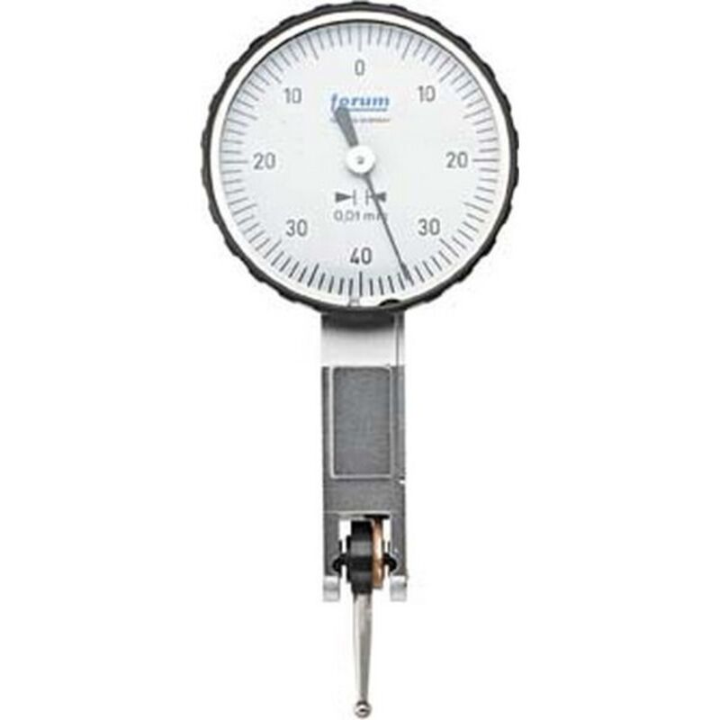 Forum - Comparateur à levier, ø de la bague extérieure : 32 mm, Lecture 0,01 mm, Plage de mesure 0,8 mm, Graduation du cadran : 0-40-0, Long. du