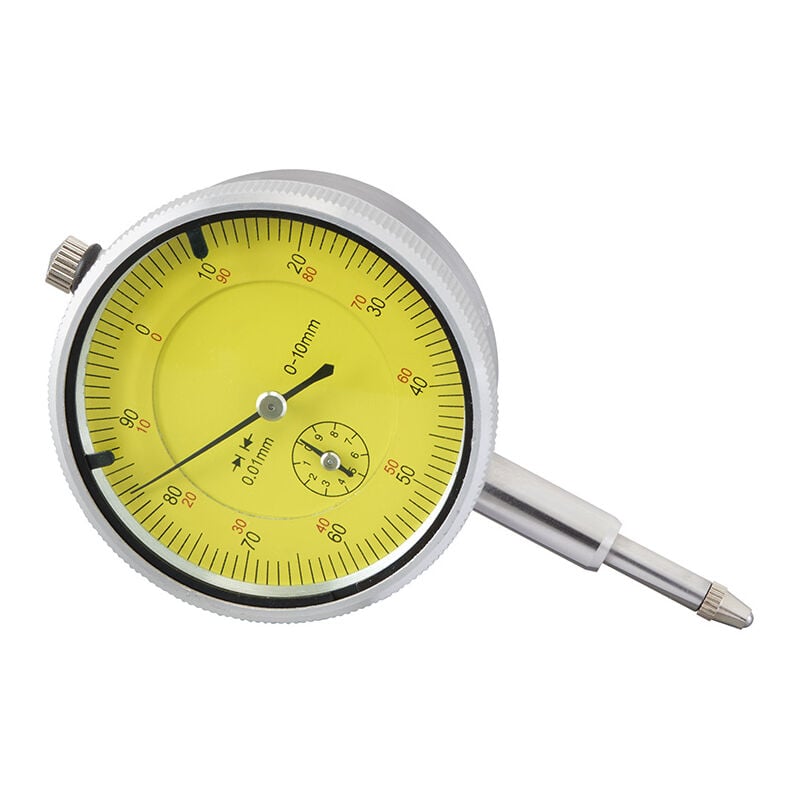 Fervi - Comparateur centesimal avec horloge 60 mm 0-10 mm resolution 001 mm