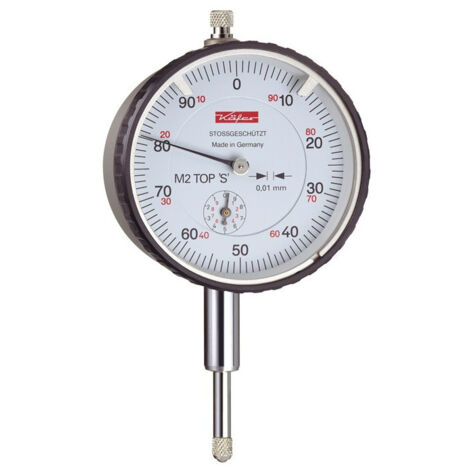 Comparateur M2 Top S 10 mm lecture 001 mm avec protection antichoc KÄFER