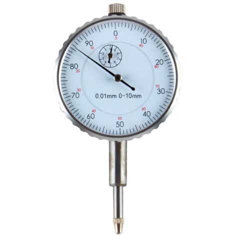 Comparatore a quadrante 0-10 mm, misurazione esterna, precisione 0,01 mm, orologio