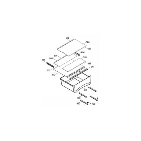 Compartimento 0 Cassetto 0 Lavato C (Repères 618) 400x404x108.5 mm 9290522 Liebherr