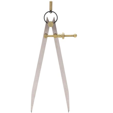 Compas à pointes sèches, Diviseur d'Aile, 250mm,Compas à Ressort à Branches Plates Compas Diviseur en Acier au Carbone Avec Pivot en Laiton pour le Dessin et le Travail des Métaux, Branche Plate