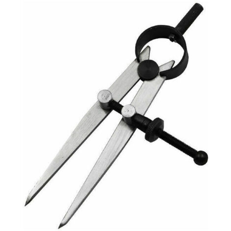 Compas à Pointes Sèches en Cuir Diviseur de Printemps Rotation Scratch artisanat Outil, Réglable Leathercraft Compass Diy à Coudre Outils (100mm)