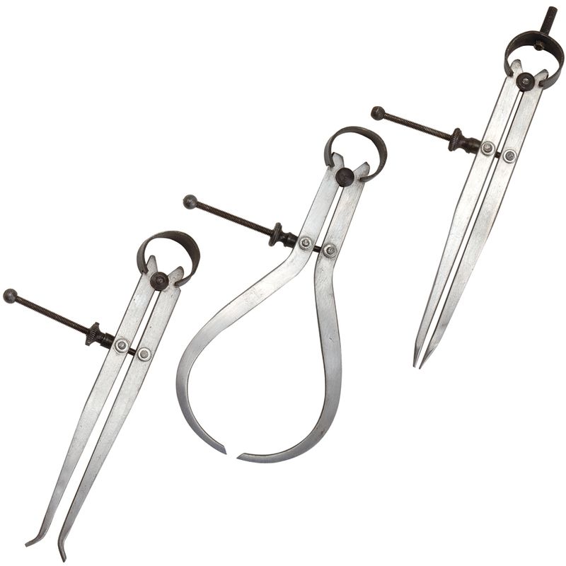 Silverline - jeu de 3 compas à ressort 3 pcs 155026