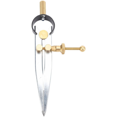 Compas à Ressort Diviseur/Calibreur [4in/108mm] - Réglable et Bloquable en Acier Carbone et Cuivre pour Travail du Cuir/Bois/Métal/Dessin Technique