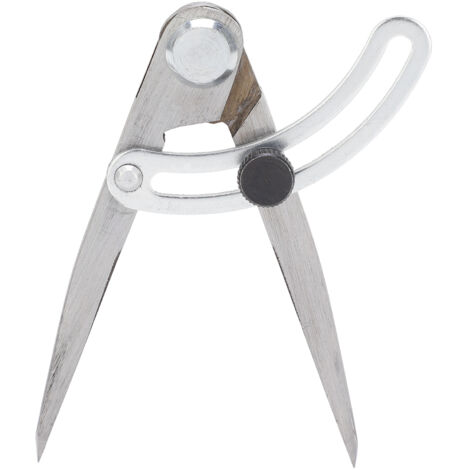 Compás de ajuste para medir y marcar madera y cuero - Modelo de acero inoxidable con calibre de 100 mm