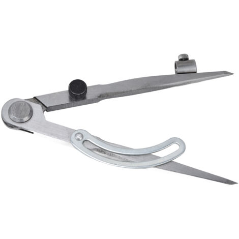 Compas de menuisier en acier carbone avec pointe sèche, ajustable et blocable pour traçage précis (150 mm)