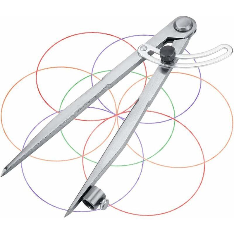 Compas de Mesure, Grand Compas Professionnel Compas Pointe avec Aile