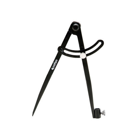 Compás de puntas con soporte para sostener el lapicero y fijador de medidas 09514290