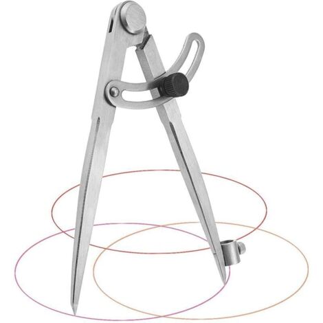 Compas Menuisier 20 cm Compas Menuisier Professionnel en Acier au carbone Compas Grand Diamètre pour Cercles de Dessin, Menuiserie, Travail Du Métal et Travail Du Cuir