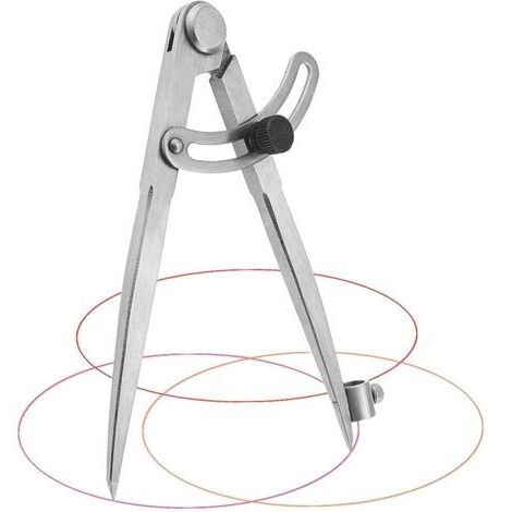 Compas Menuisier 20 cm Compas Menuisier Professionnel en Acier au carbone Compas Grand Diamètre pour Cercles de Dessin, Menuiserie, Travail Du Métal et Travail Du Cuir
