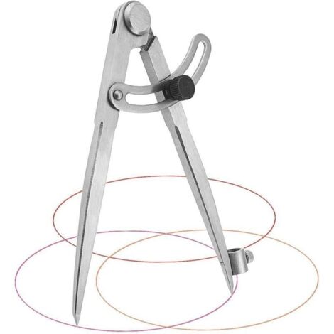 Compas Menuisier 20 cm Compas Menuisier Professionnel en Acier au carbone Compas Grand Diamètre pour Cercles de Dessin, Menuiserie, Travail Du Métal et Travail Du Cuir