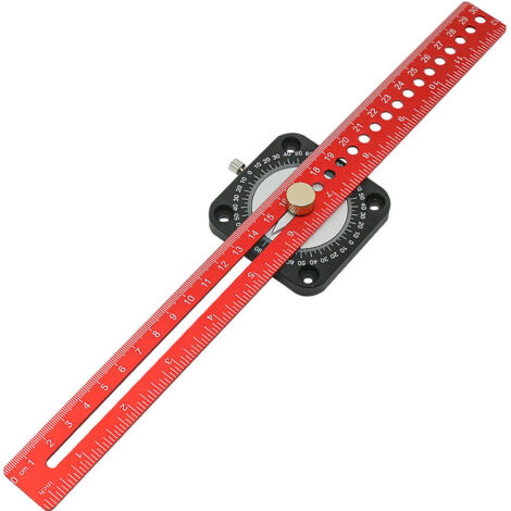 Compás para carpintería, herramienta de marcado paralelo/vertical, regla de marcado circular de aleación de aluminio, calibre de marcado para carpintero