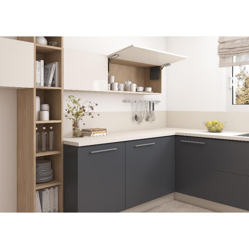emuca compás elevable agile smart, 960 - 2350, plástico blanco, acero y plástico