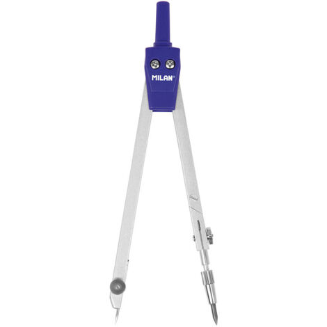 Compas - Scolaire - Mine intégrée - Universel - Adaptateur crayon - Bleu