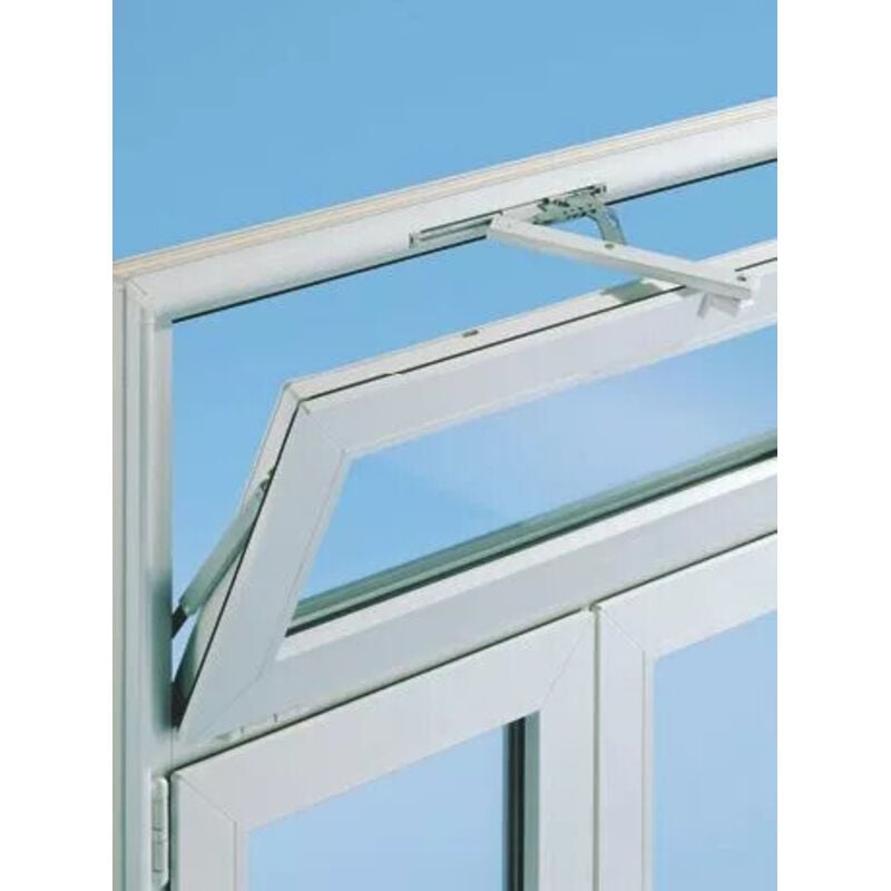 Compas finition laqué blanc pour ferme-imposte extra-plat Ventus f 200 Ferco
