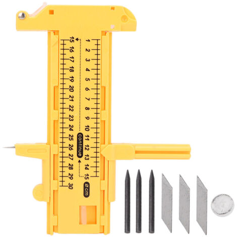 Compasses de Précision en PVC Jaune 10-300mm pour Découpe de Cercles Ajustable