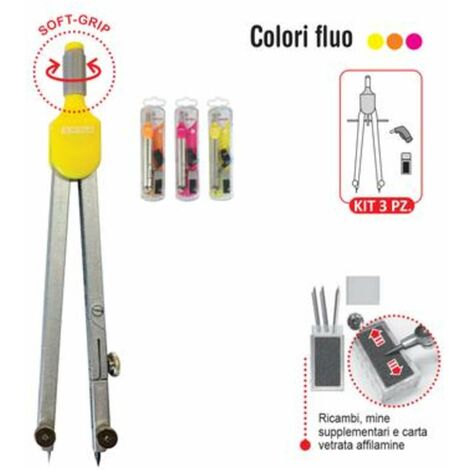 Compasso Tecnico 3 Pz. Fluo Arda X6