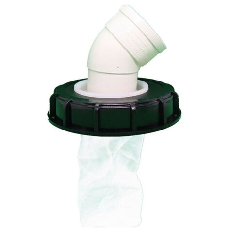 Compatibile accessori bidone IBC ton, tubo prolunga, coperchio plastica serbatoio acqua piovana 45 gradi