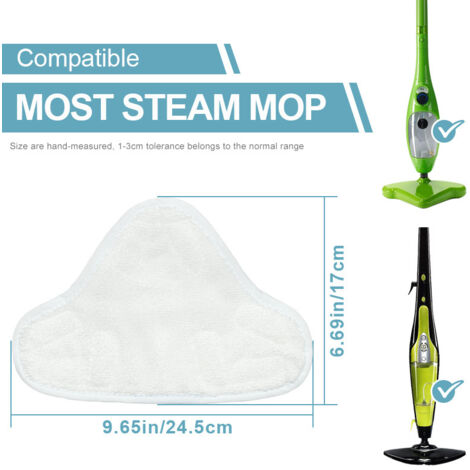 Compatibile con la copertura, il panno per la pulizia, la testina triangolare in 3 parti e gli accessori per la scopa a vapore SharkX5 H2O.