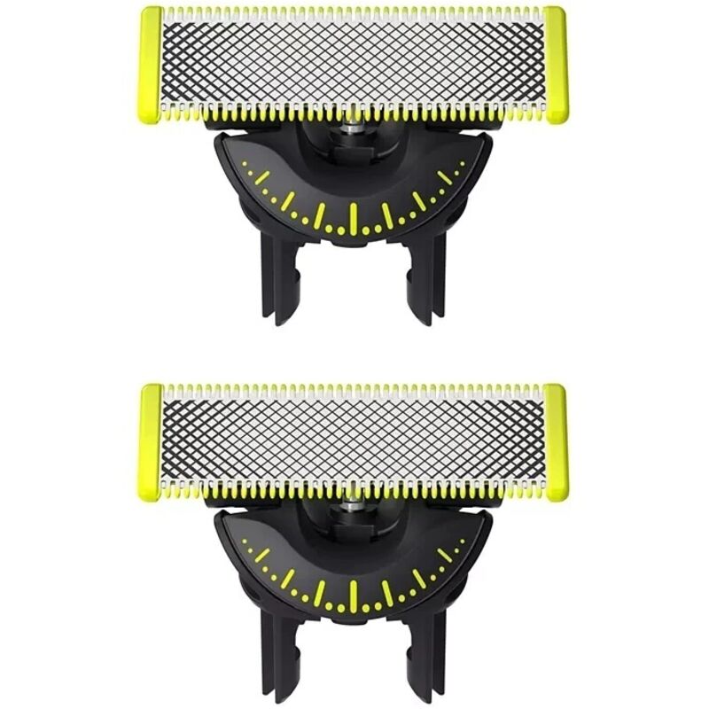 Compatibile con le lame di ricambio OneBlade 360, QP420/50, acciaio inossidabile, uso asciutto e bagnato, set di due lame, adatto a tutti i modelli