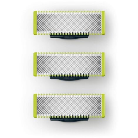 Compatibile con OneBlade - Lame di ricambio per rasoio/rifinitore elettrico OneBlade, in acciaio inossidabile resistente, per rifinire, modellare e radere, confezione da 3