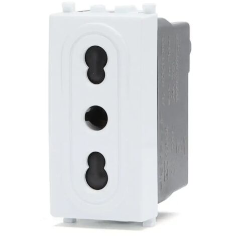 compatibile vimar plana 230v bianco presa bipasso 10-16A