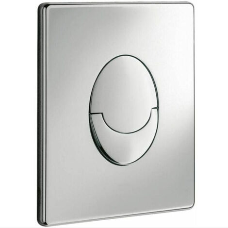 Compatible avec GROHE Skate Air - Couvercle (économie d'eau, fonctionnement à 2 volumes avec démarrage et arrêt, surface durable) / 38505000 Argent