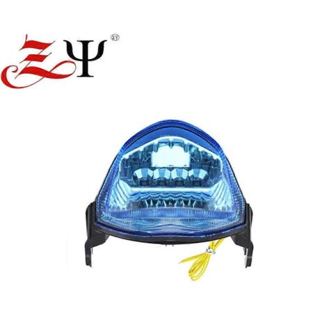 Compatible avec GSX-R1000 K5 05-06 : feu arrière à LED modifié avec fonction clignotante et bande de freinage – bleu