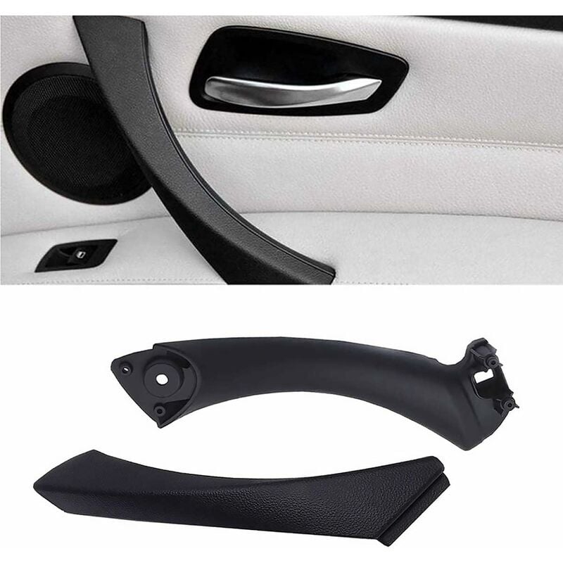 Ersandy - Compatible avec la poignée de porte Série 3 E90/E91/E92/E93,la poignée de traction de la porte du passager droit + le couvercle extérieur