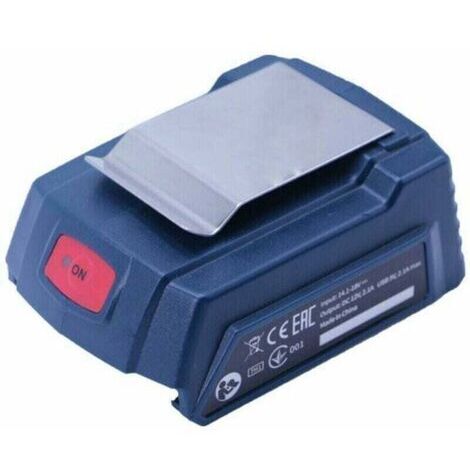 Compatible avec l'adaptateur USB Bosch GAA18-24, avec voyant lumineux, plage de tension 14,4-18V.