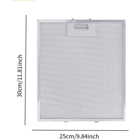 Compatible avec le filtre de hotte aspirante Whirlpool/Ikea/Jenn Air W10169961A, 300x250mm, kit de remplacement pour hotte aspirante de cuisine.