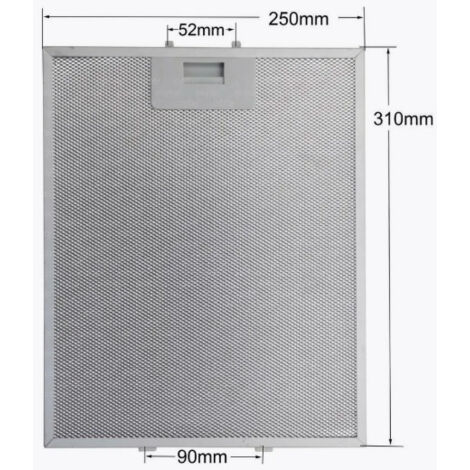 Compatible avec le filtre de hotte aspirante Whirlpool/Ikea/Jenn Air W10169961A, 310x250mm, kit de remplacement pour hotte aspirante de cuisine.
