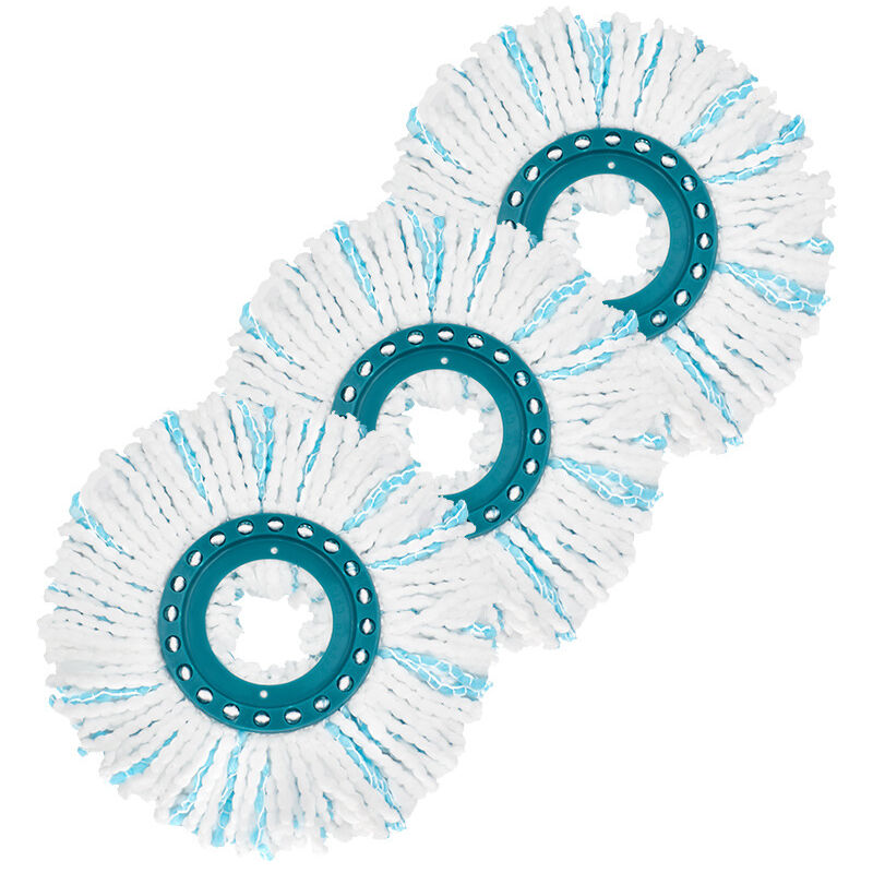 Cyslmuk - Compatible avec le tampon de rechange pour vadrouille Leifheit x 3 pièces, microfibre, forte capacité d'absorption de la saleté et de