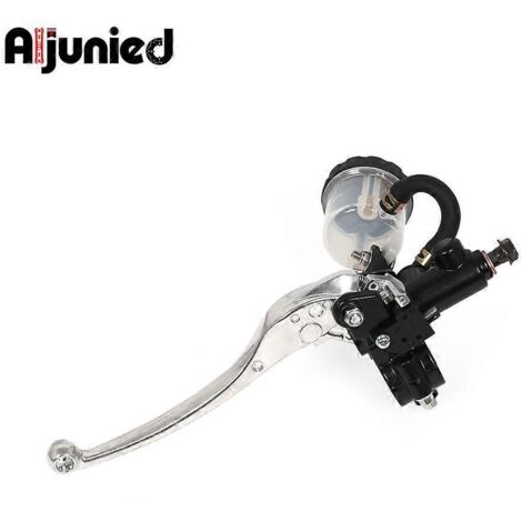 Compatible avec l'ensemble de pompe de frein hydraulique pour motos Honda, maître-cylindre de frein avant, levier de frein avant, poignée de frein avant, pompe supérieure de frein (noir).