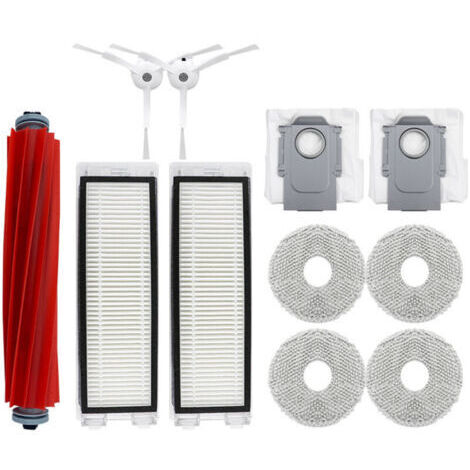 Compatible avec les accessoires d'aspirateur robot Roborock P10/Qrevo, brosse principale, filtre, brosse latérale, sac à poussière, serpillière, liquide de nettoyage (ensemble 1)