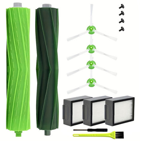 Compatible avec les accessoires pour aspirateur robot iRobot Roomba i3 i4 i6 i7 i8 : brosses latérales, brosses principales et filtres.