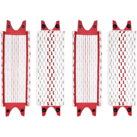 Compatible avec les balais à franges Vileda UltraMax, les têtes de nettoyage en fibres et les tampons de rechange, séchage rapide, lavables en machine(4PCS)
