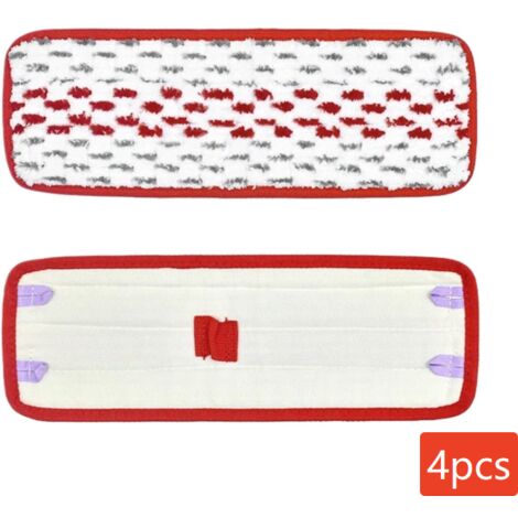 Compatible avec les chiffons de rechange pour balais à franges plats O-cedar, Vileda,compatibles avec 4 pièces,tissu doux Super absorbant, coussinet sol en microfibre