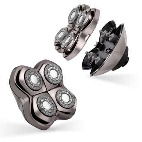 CREA Compatible avec les lames de rechange Skull Shaver Carver PRO à 4 têtes, tête pivotante – Compatible avec les rasoirs Pitbull, Palm et Butterfly Kiss (support non inclus)