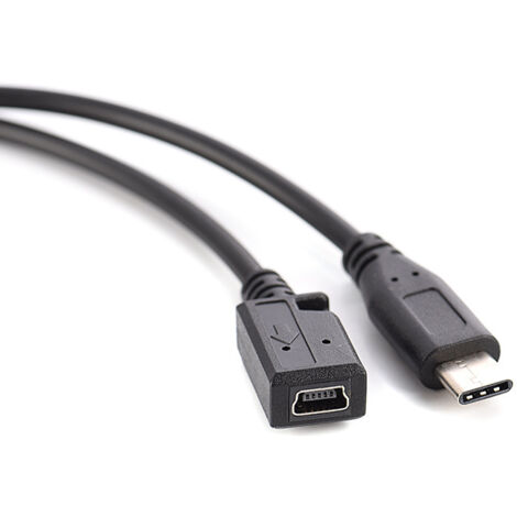 Compatible avec les téléphones Xiaomi, les câbles de charge et de données Huawei 2, l'adaptateur USB Android, Type-C mâle vers Mini femelle.