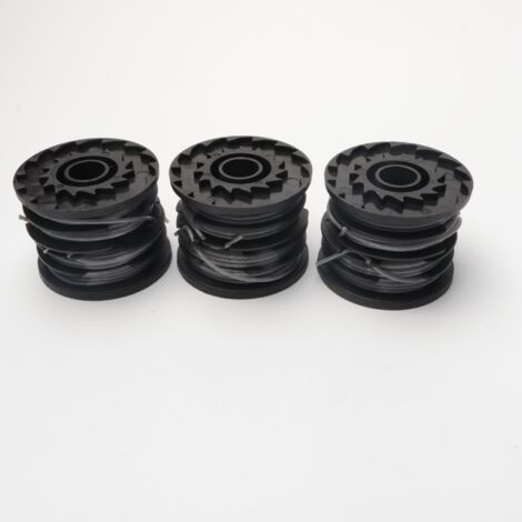 Compatible avec les tondeuses Greenworks : Kit de capuchon de bobine gris 2900719 — Accessoire pour fil de coupe-bordures et tondeuse à gazon, F