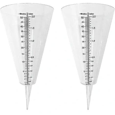 Compatible avec pluviomètre externe, 2 pluviomètres coniques transparents, double échelle, 2024 Walkbee 8324 B - AquaForge