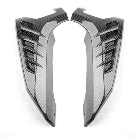 Compatible avec Yamaha NMAX155 2020-2024 : boîtier de clignotant modifié avec impression par transfert d'eau, coque en plastique et texture fibre de carbone.