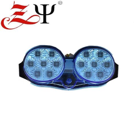 Compatible avec Yamaha YZF R6 98-02 : Feu arrière à LED modifié avec clignotant et fonction stop (bleu).