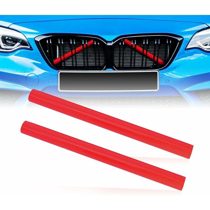 Compatible BMW (2 pcs) Rouge 330mm F20 F30 F21 F22 F23 F31 F32 F33 F34 F36 F40 F44 Front Grille Insert Decorative Strip Cover Frame Car Decoration