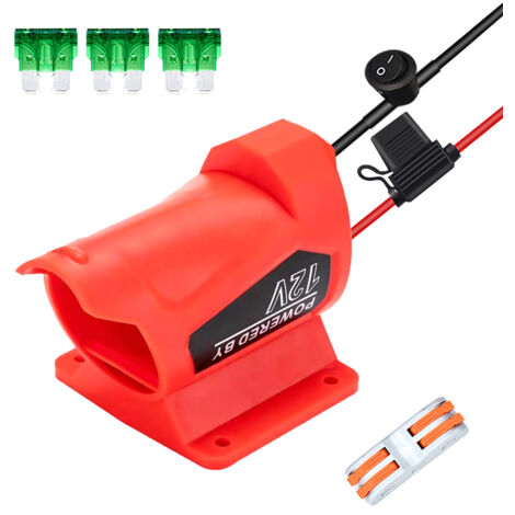 Compatible con el adaptador de batería de litio Milwaukee 12VM12 para herramientas eléctricas y cargadores de bricolaje.