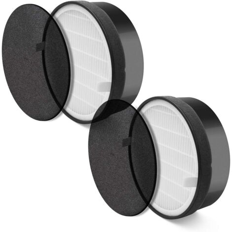 Compatible con el purificador de aire LEVOIT LV-H132-RF, este conjunto incluye dos filtros combinados HEPA de alta eficiencia y un filtro de carbón activado.