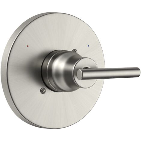 Compatible con grifos, manijas de ducha y kit de embellecedores de ducha Delta Trinsic Serie 14 de acero inoxidable cepillado (grifo y válvula no incluidos).